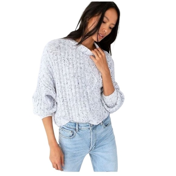 Free People Sweaters - Free People On Your Side Cropped Cable Knit boxy slouchy  Crew Neck Sweater L